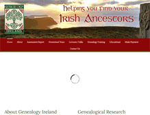 Tablet Screenshot of genealogyireland.ie